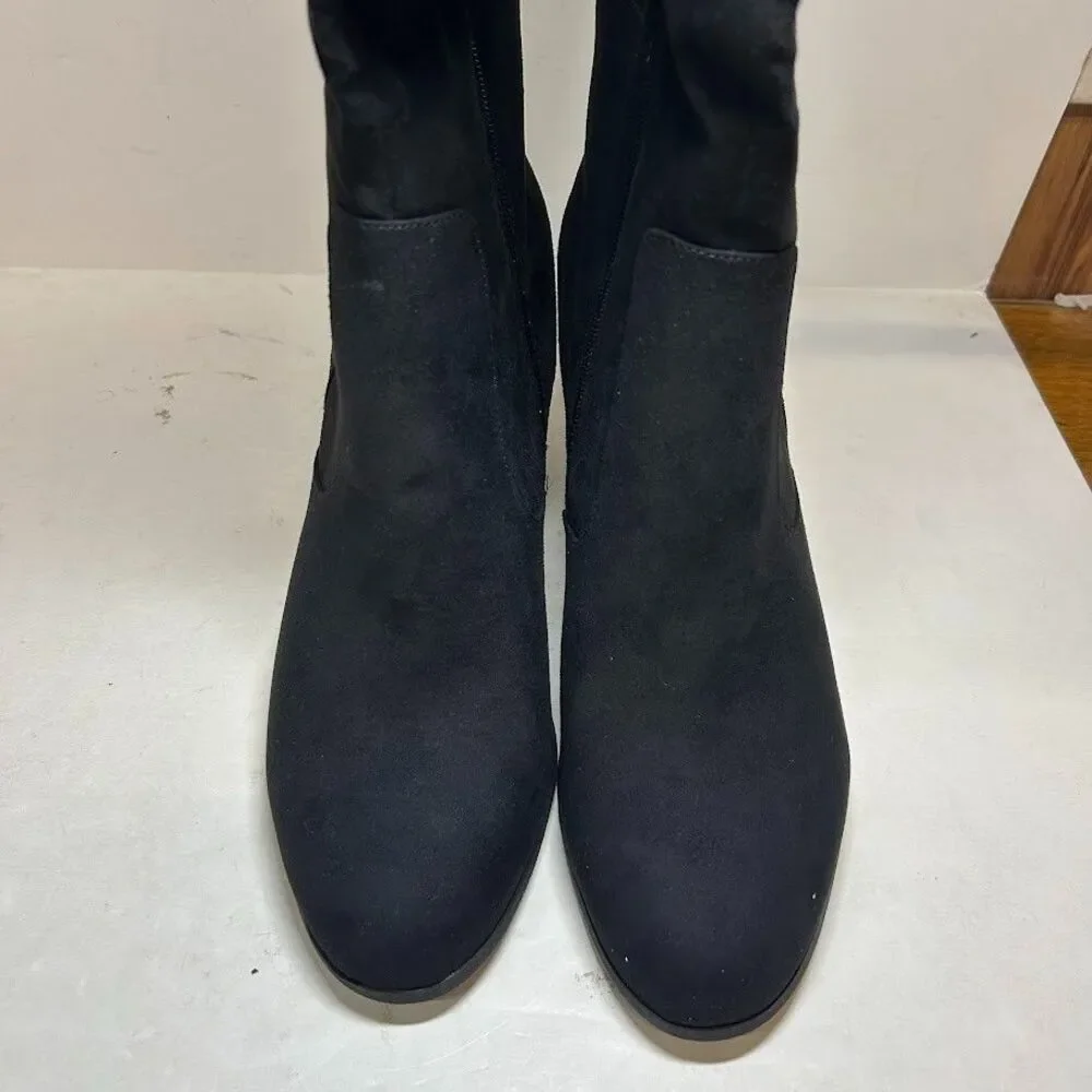 Style & Co Womens 13 W XWC Black Addyy Block Heel Knee High Boots NIB QK8